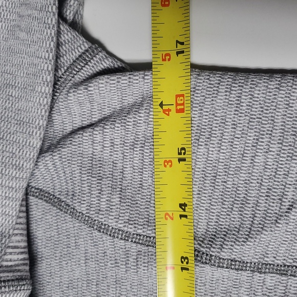 Lululemon Womens Think Fast Hoodie Size 6 Heathered Slate/Tonka Stripe Reflectiv - Picture 12 of 13